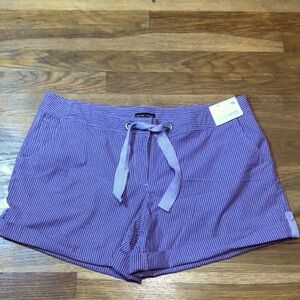 NEW YORK & CO purple striped shorts